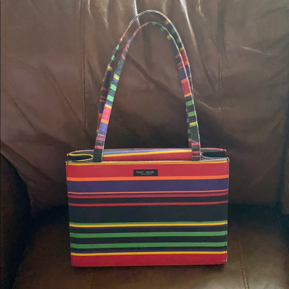 Kate Spade colorful stripes handbag